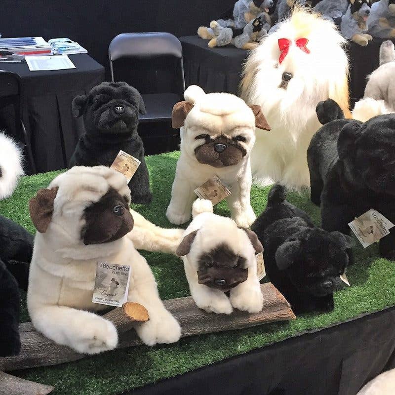 Puddles - Black Pug puppy Size 28cm/11"
