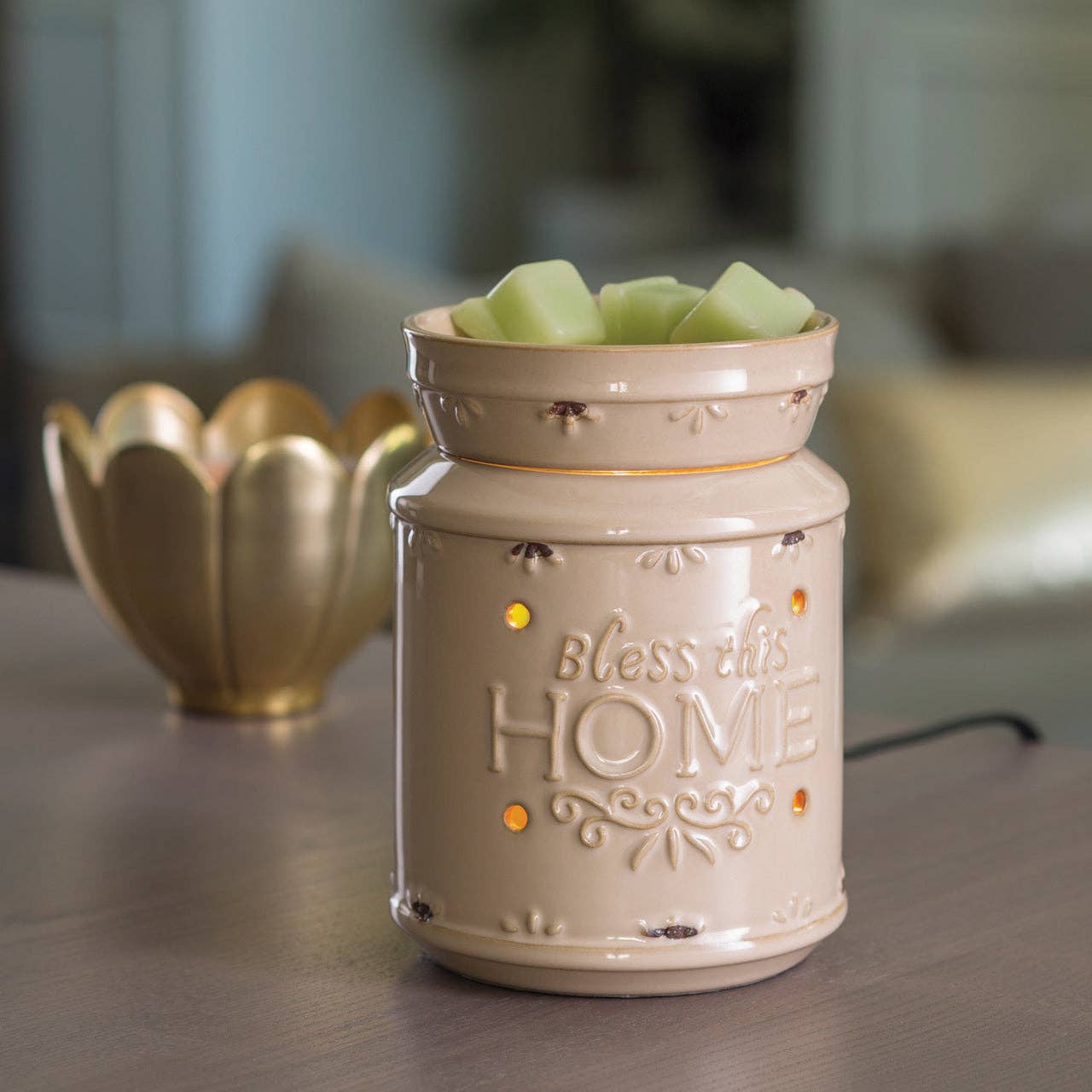 Cream Bless This Home Illumination Warmer - RRP $43.95