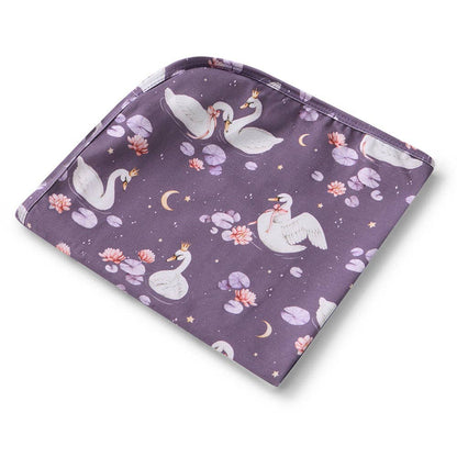 Midnight Swan Organic Jersey Wrap & Topknot Set