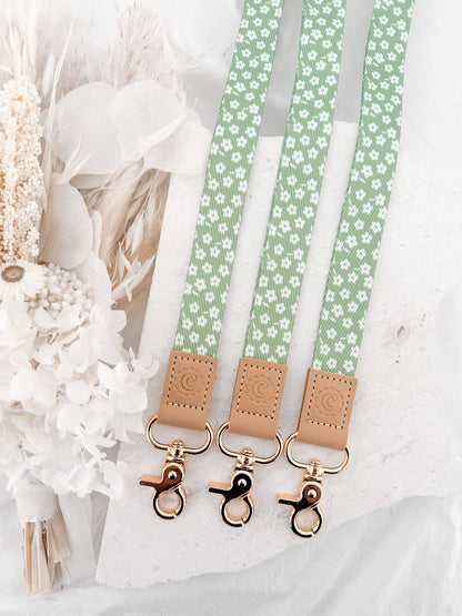 Fabric Lanyard | Matcha Floral