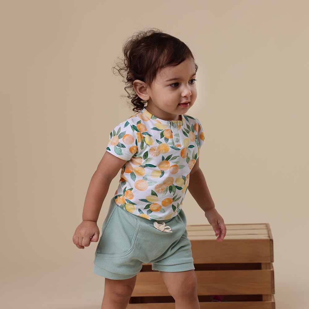Citrus Squeeze Short Sleeve Organic Bodysuit