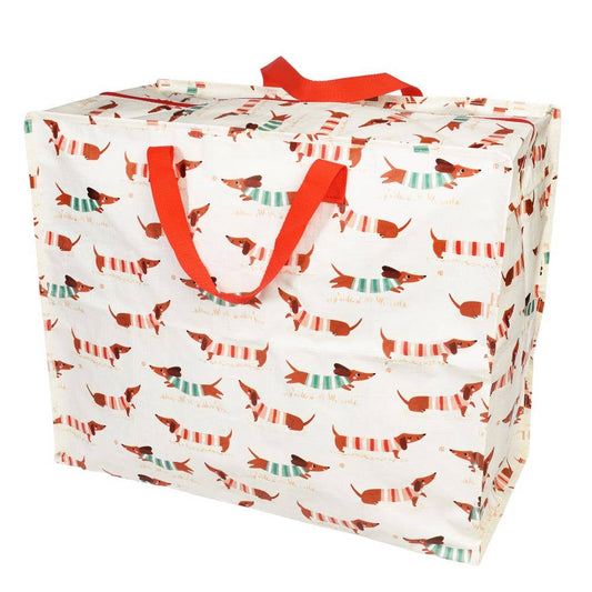 Rex London Jumbo Storage Bag - Sausage Dog Ivory