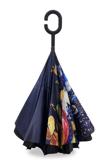 IOco Reverse Umbrella with Sun Safe UPF50 - Red Tailed Black