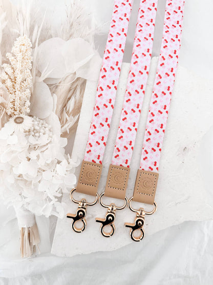 Fabric Lanyard | Cherry Bows