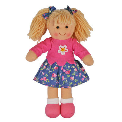 LIZZIE - small doll in pink & blue
