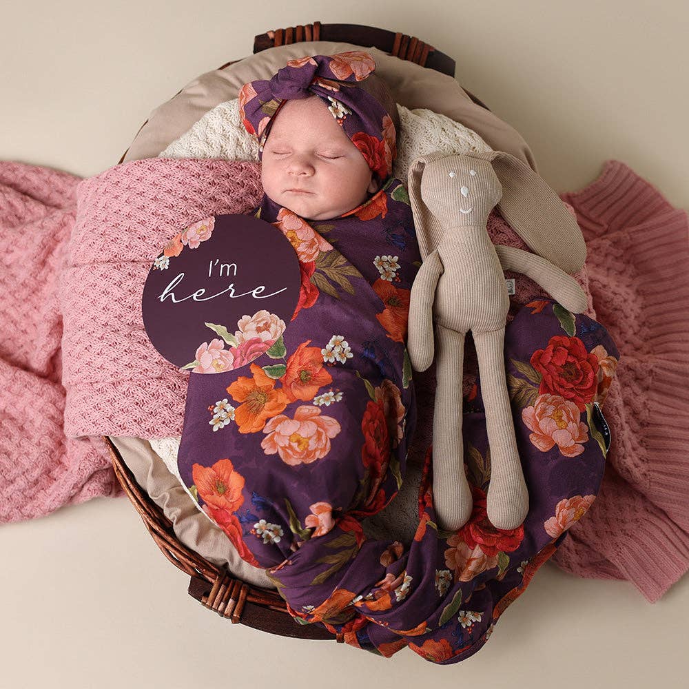 Sienna Organic Jersey Wrap & Topknot Set