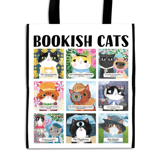 Mudpuppy Reusable Shopping Bag - Bookish Cats