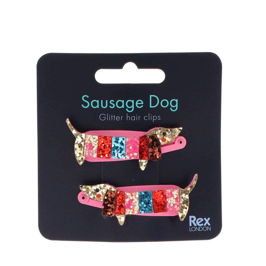 Rex London Hair Clips - Sausage Dog
