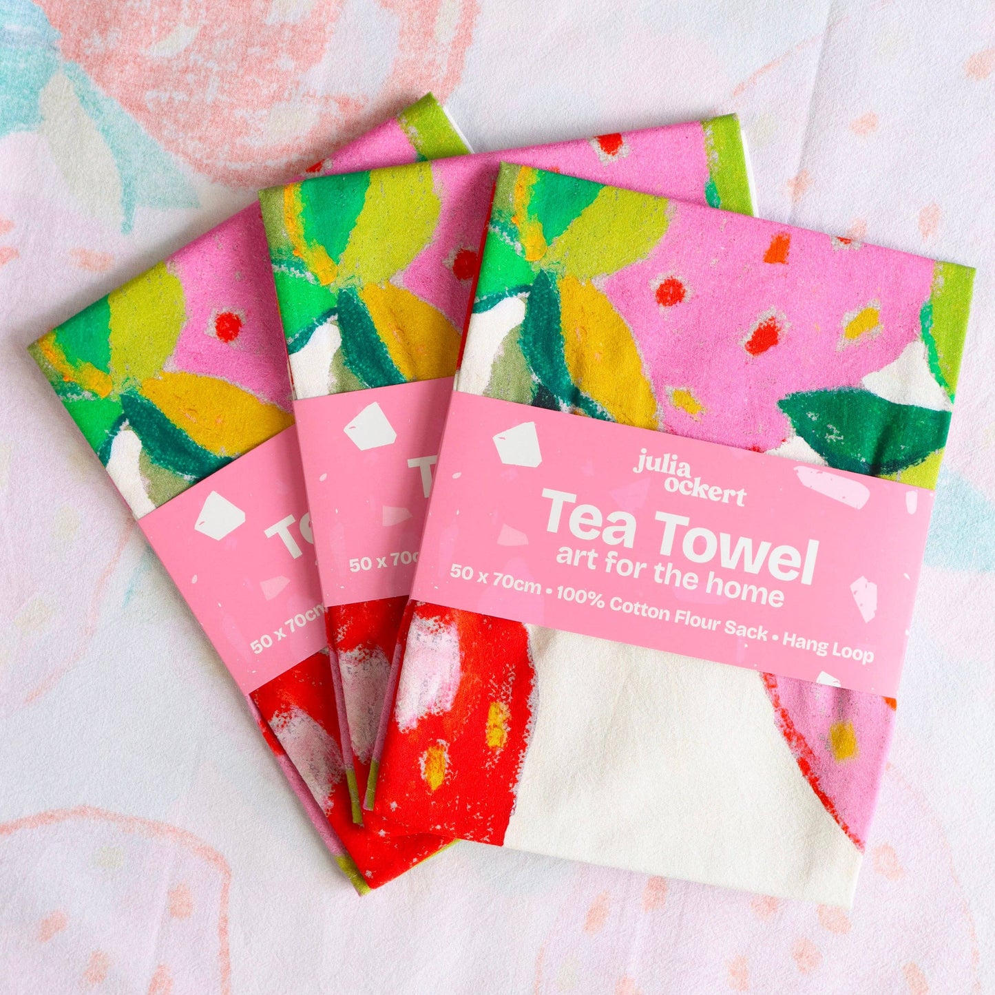 Strawberries Tea Towel - Dopamine Decor - Home Decor Gift
