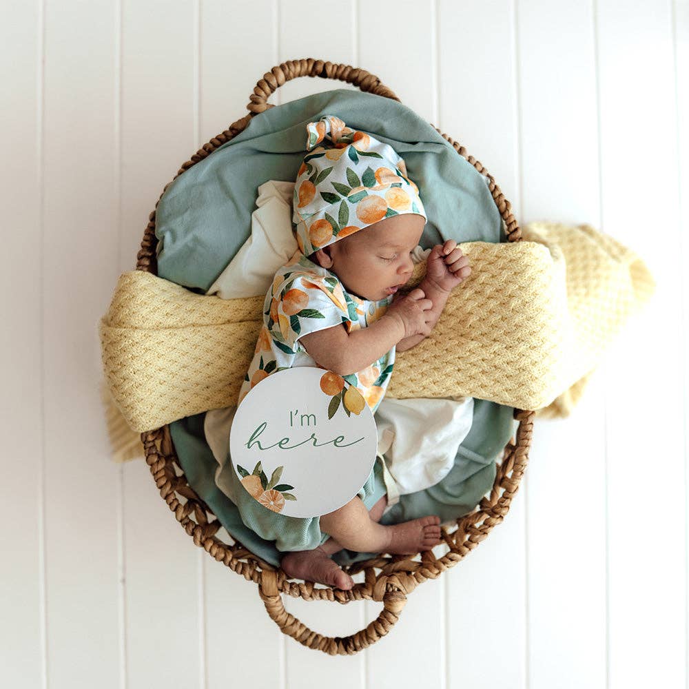 Citrus Squeeze Short Sleeve Organic Bodysuit