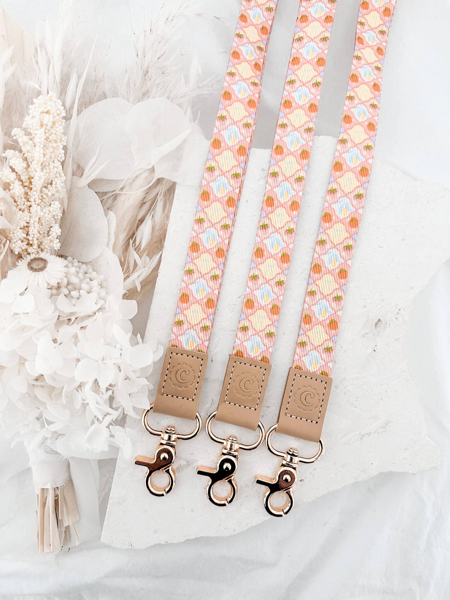 Fabric Lanyard | Floral Fruits