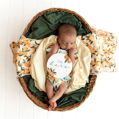 Citrus Squeeze Short Sleeve Organic Bodysuit
