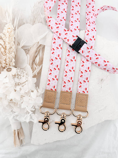 Fabric Lanyard | Cherry Bows